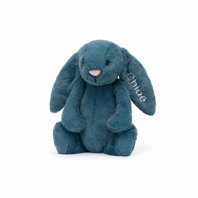 Jellycat Bashful Mineral Blue Bunny Medium Australia | 015423HYO